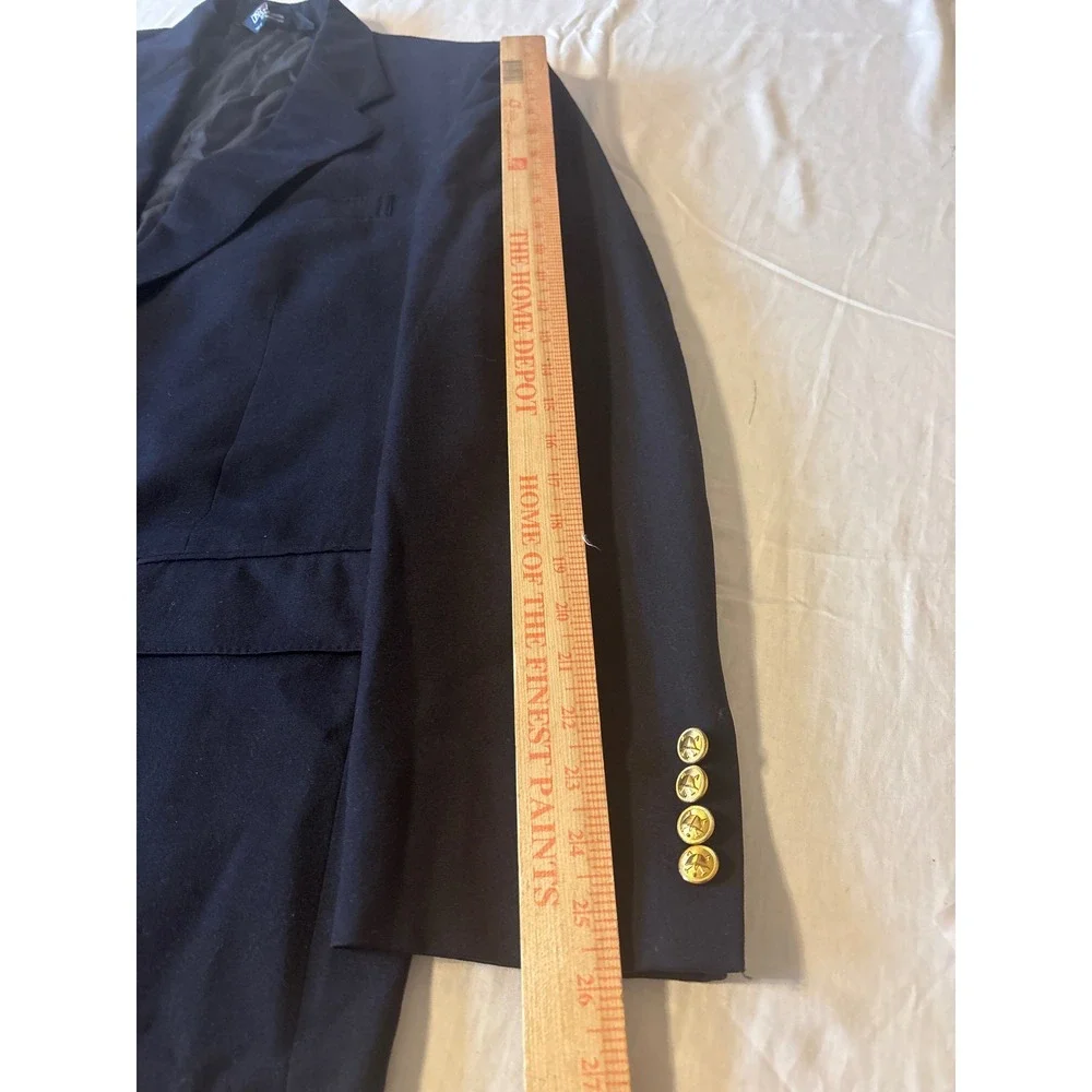 Polo Ralph Lauren Blazer Mens 42L Navy Blue  Gold‎ Crest Buttons USA